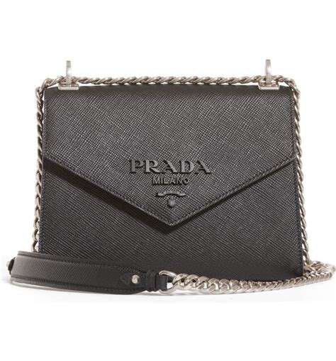 prada monochrome saffiano leather bag chain outfit|prada saffiano shoulder bag review.